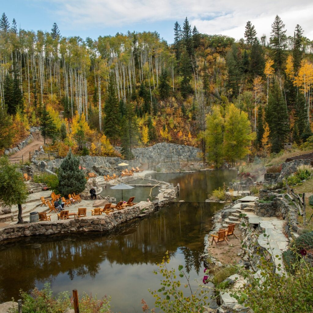 Strawberry Hot Springs in Steamboat Springs, Colorado during fall 